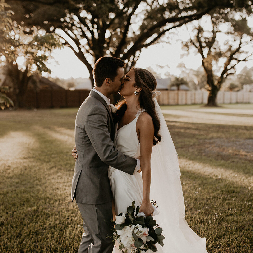 Couple Taking Wedding Photos